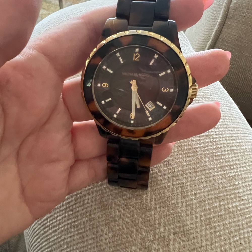 Michael Kors tortoise shell watch